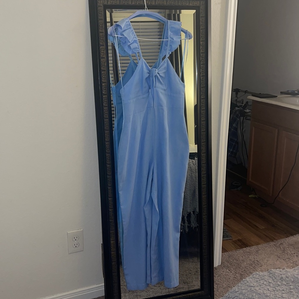 Zara light blue jumpsuit